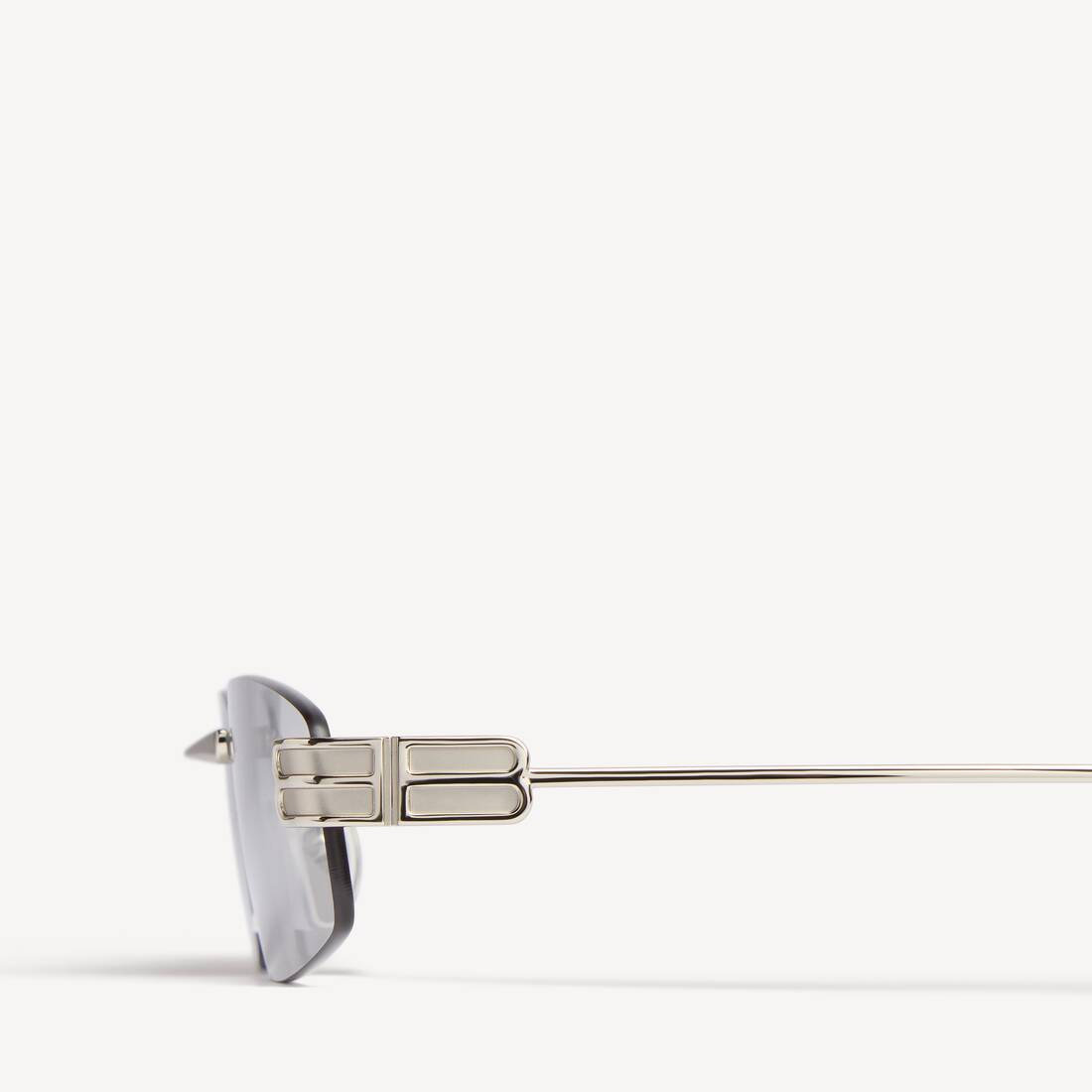 Women's Gossip Rectangle M Sunglasses in Silver | Balenciaga Netherlands EN - Image 5