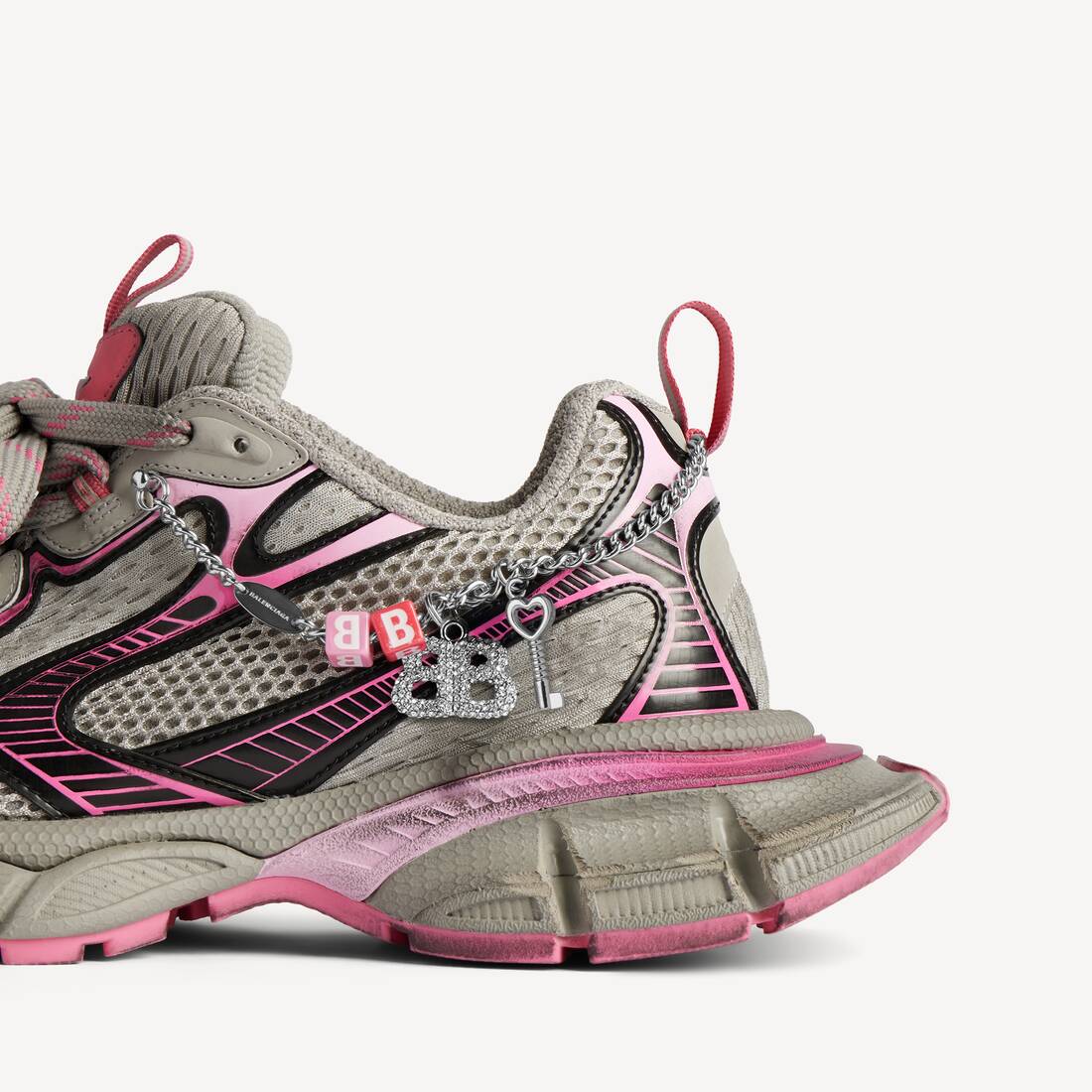 여성 3xl 그래디언트 참 스니커즈 그레이/핑크 | 발렌시아가 대한민국 KO - Image 2
