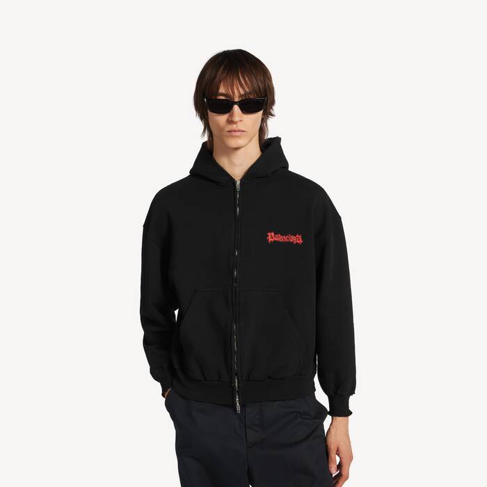 ブラック の メンズ Salon De Couture ジップアップフーディ レギュラーフィット - メンズ | Balenciaga 日本 JA - Image 1