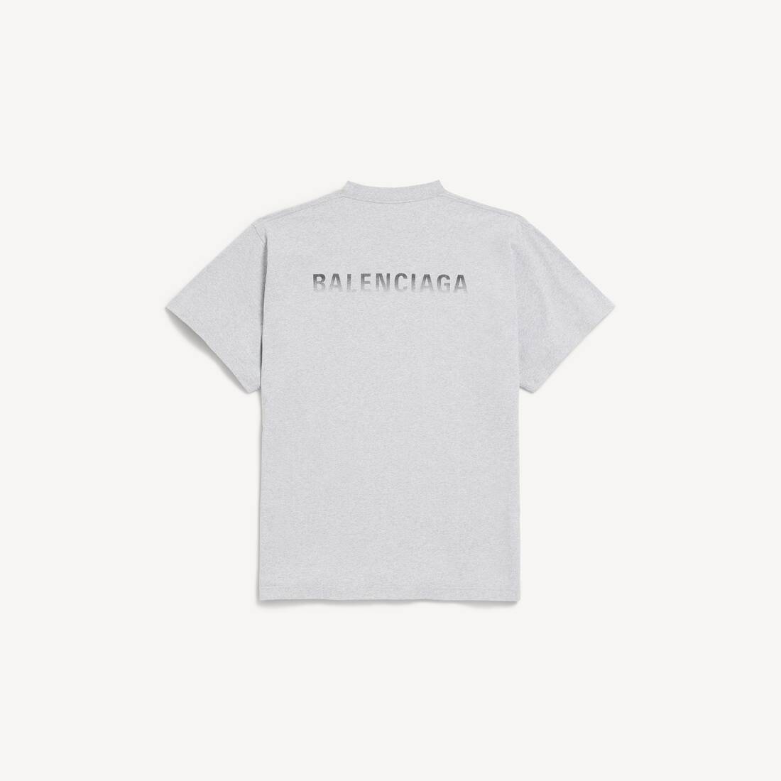 Balenciaga Back Gradient Camiseta Oversize para Hombre en Gris Jaspeado Claro | Balenciaga Espa&ntilde;a ES - Image 2