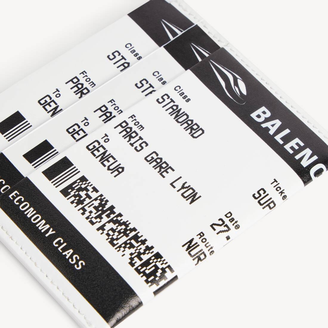 Men's Passport Boarding Card Holder in Black/white | Balenciaga United States EN - Image 4