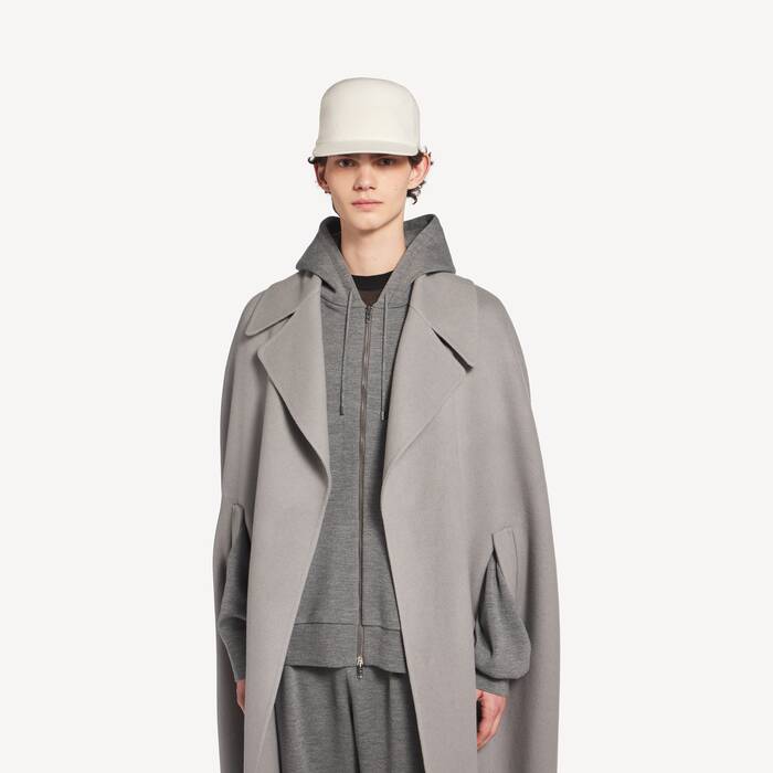 Men's Long Double-faced Cape Coat in Balenciaga Grey - Men | Balenciaga Netherlands EN - Image 3