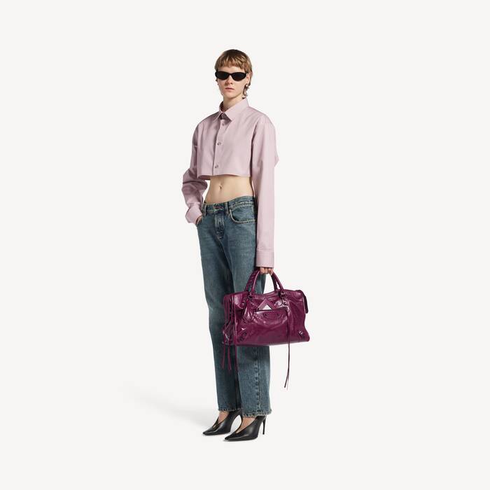 Sac Le City Moyen pour Femme en Prune - Femme | Balenciaga France FR - Image 3
