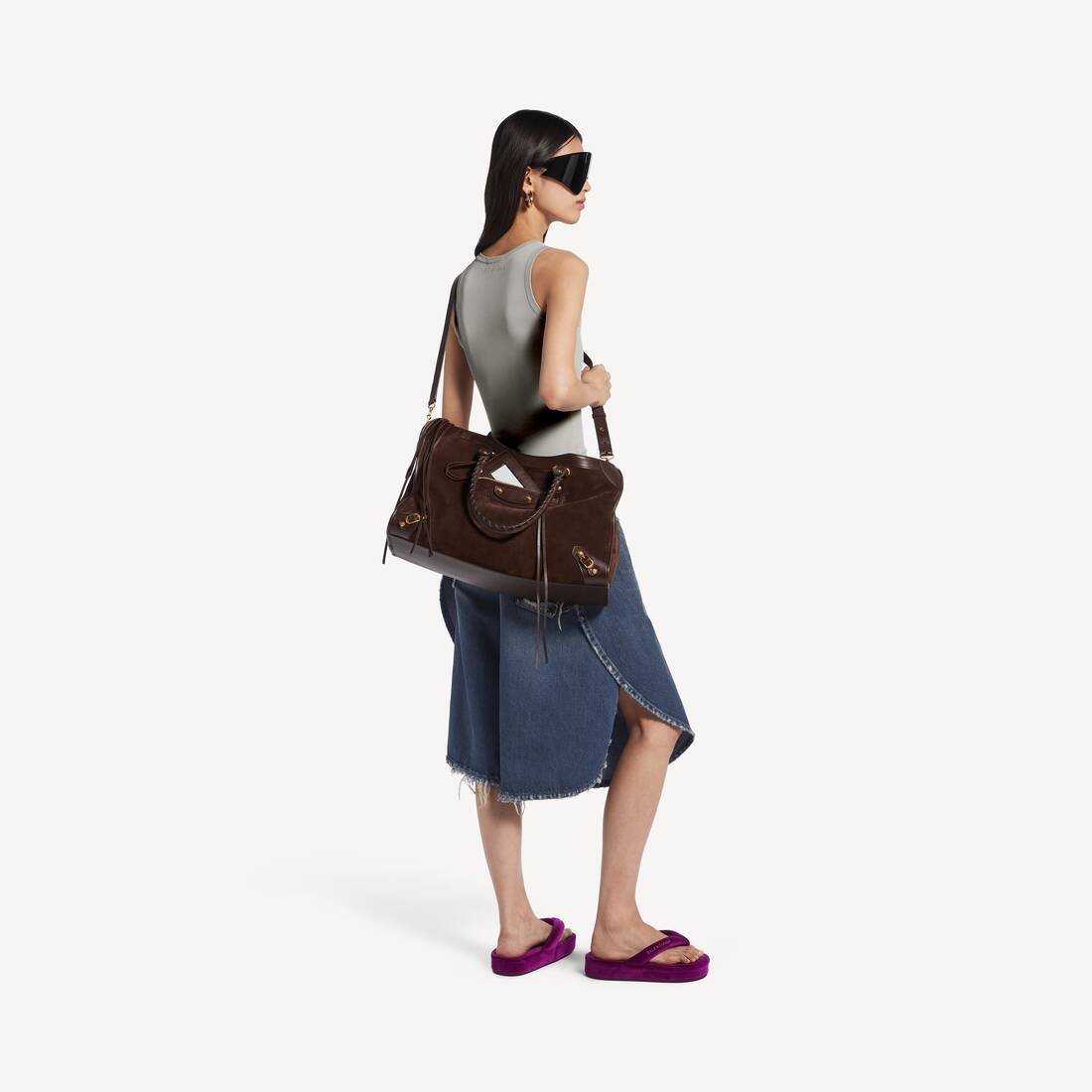 Women's Le City Bag Medium in Moka | Balenciaga Hungary EN - Image 9