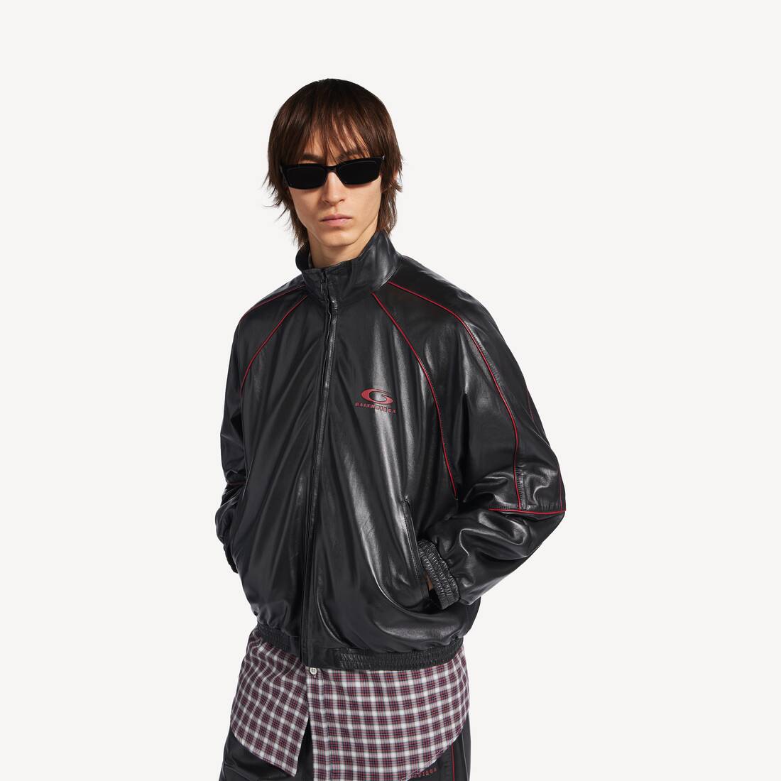 Homme's Veste De Surv&ecirc;tement in Noir/bordeaux | Balenciaga Belgique FR - Image 5