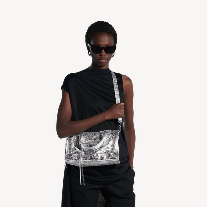 Sac Le City Petit pour Femme en Argent - Femme | Balenciaga Belgique FR - Image 2