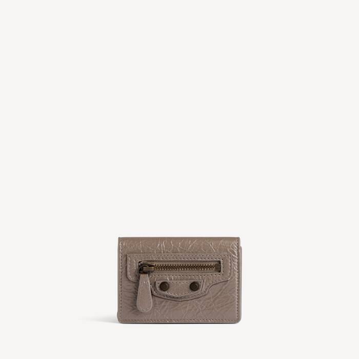 Women's Le City Mini Wallet in Dark Noix - Women | Balenciaga United Arab Emirates EN - Image 1