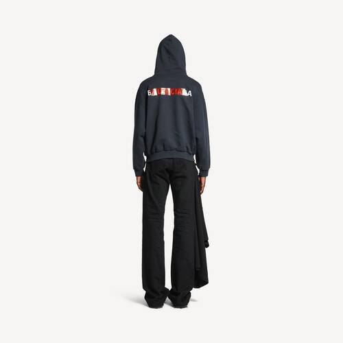 hoodie taped balenciaga back fit medium
