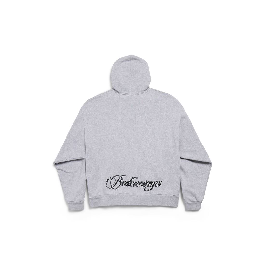 Men's Cursive Oversized Hoodie in Red/black