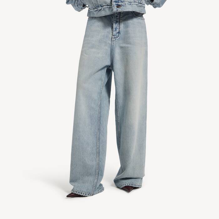 Jeans Mit Baggy-passform f&uuml;r Damen in Hellblau - Damen | Balenciaga Deutschland DE - Image 3