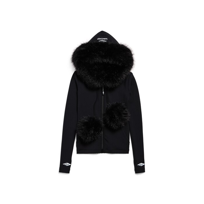 hoodie zippé fluffy