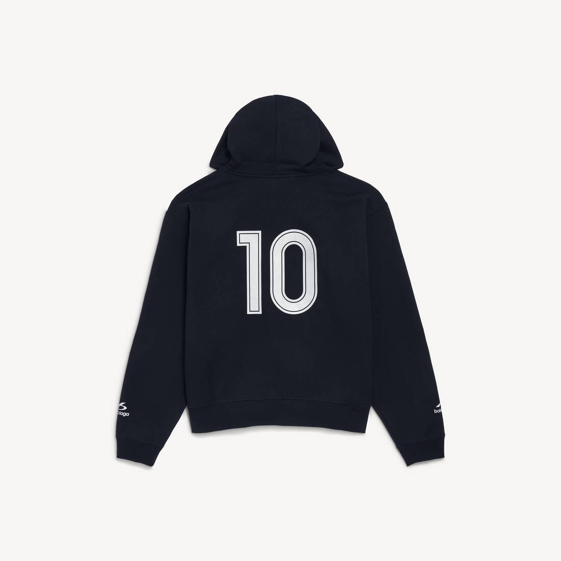 Men's Soccer Oversized Zip-up Hoodie in Black | Balenciaga Spain EN - Image 2