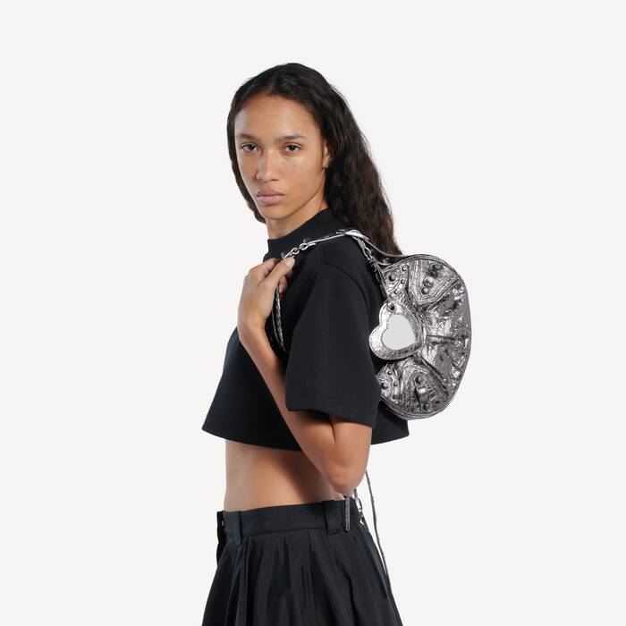 Borsa A Tracolla Le Cagole Xs da Donna in Argento - Donna | Balenciaga Italia IT - Image 2