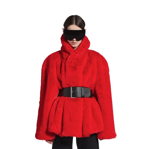 wrap animal- free fur coat