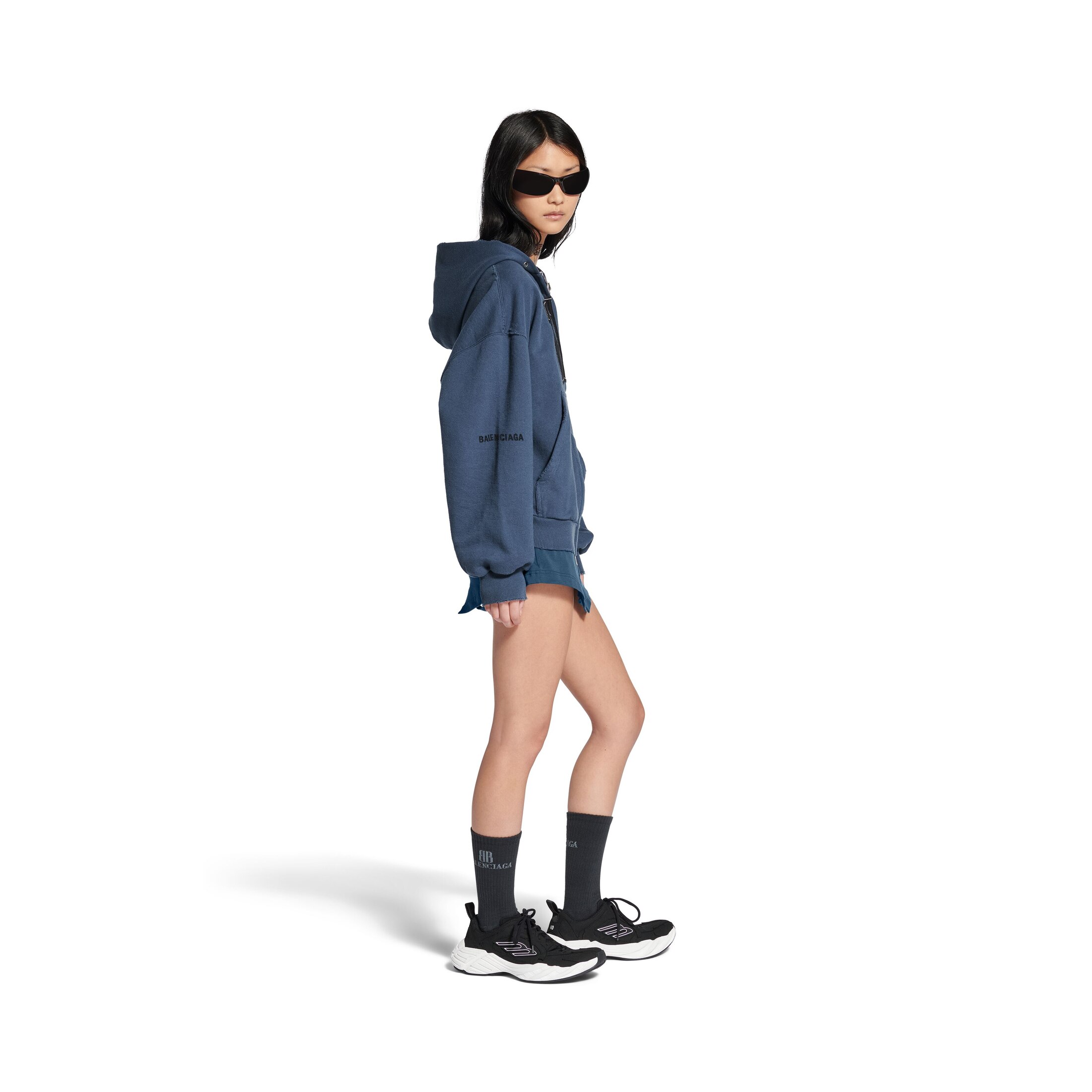 vip team logo shifted zip-up hoodie