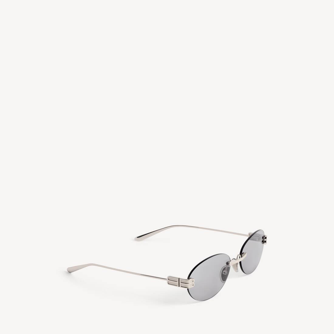 Gossip Oval Af Sunglasses in Light Grey | Balenciaga United Arab Emirates EN - Image 3