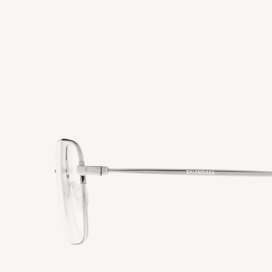 Lunettes De Soleil Invisible Rectangle  in Argent | Balenciaga Belgique FR - Image 5