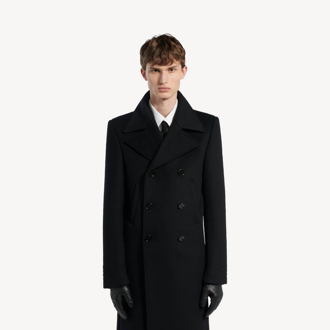 Cappotto Lungo Double Face da Uomo in Nero | Balenciaga Italia IT - Image 5