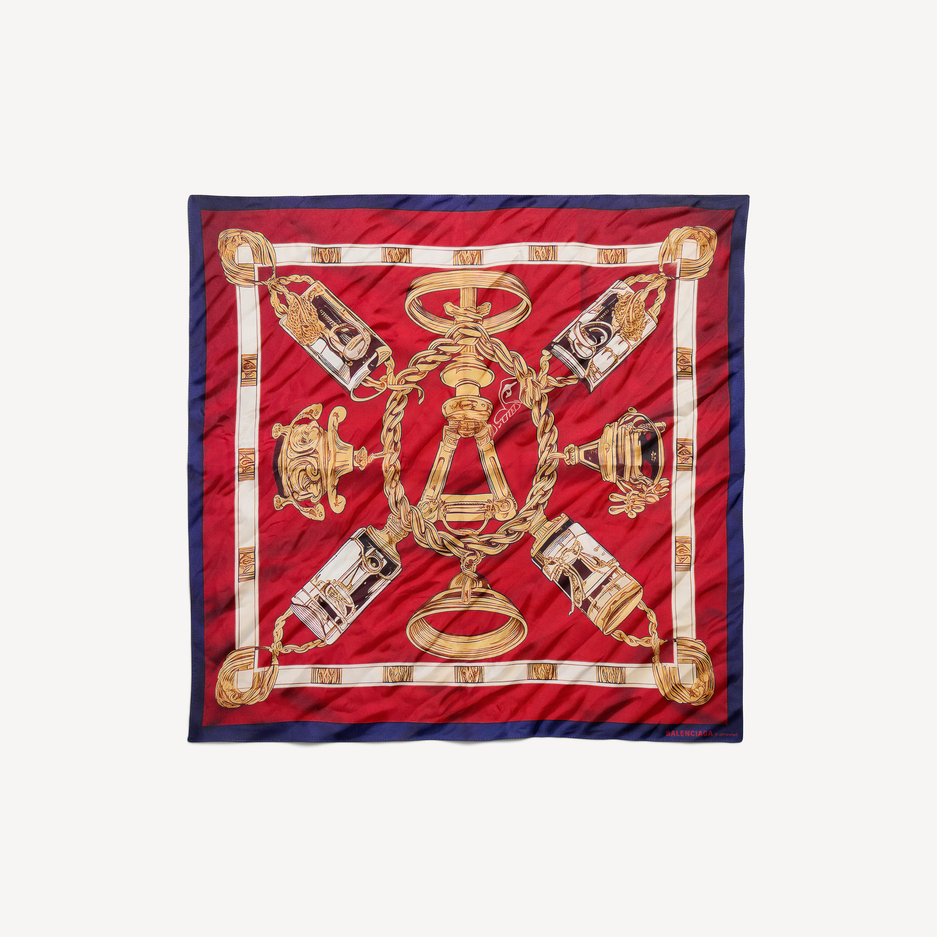 Women's Ai Scarf in Burgundy/gold