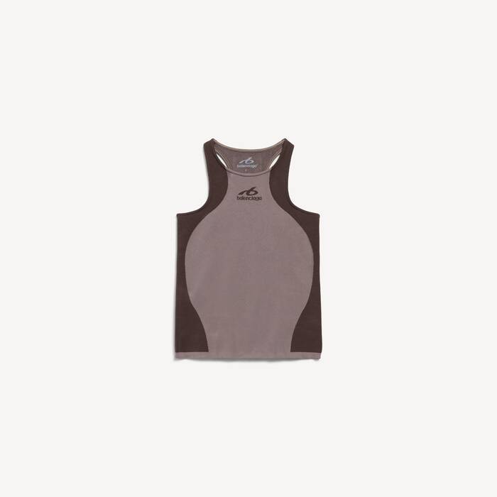 Canotta Senza Cuciture Techwear da Donna in Tortora/moka - Donna | Balenciaga Italia IT - Image 1