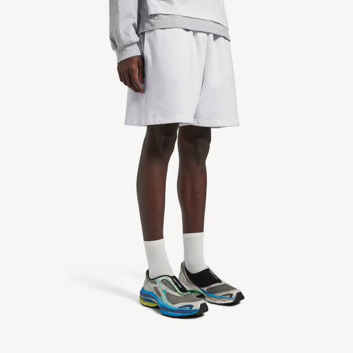 Men's Balenciaga Back Relaxed Fit Shorts in White - Men | Balenciaga United States EN - Image 3