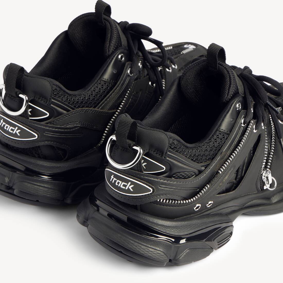 Men's Track Zip Trainers in Black | Balenciaga United Kingdom EN - Image 3