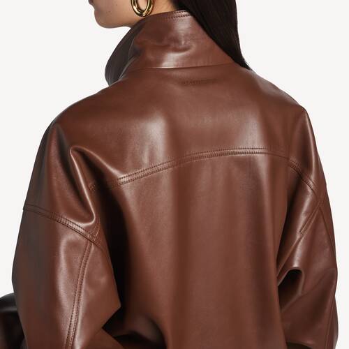 high collar blouson