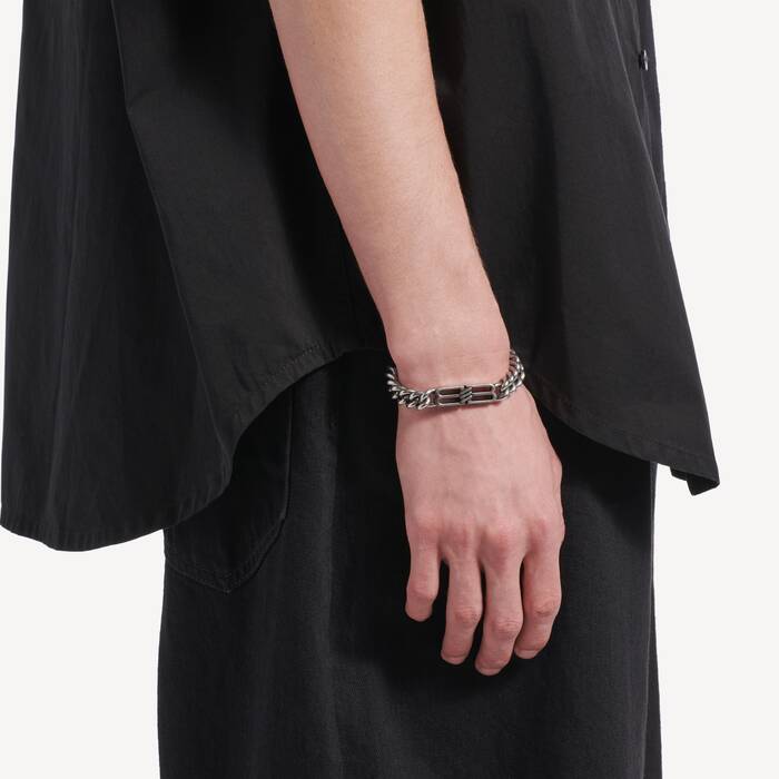 Gourmette Bb Icon in Argent Ancien | Balenciaga Suisse FR - Image 2