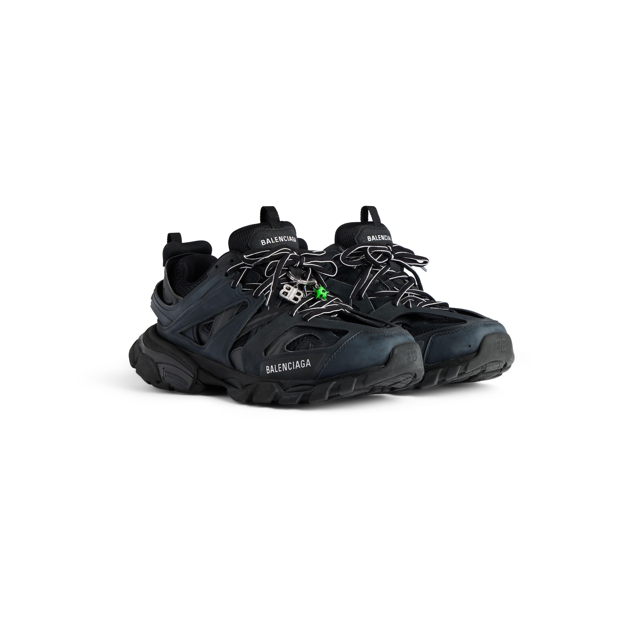 track sneaker with charms