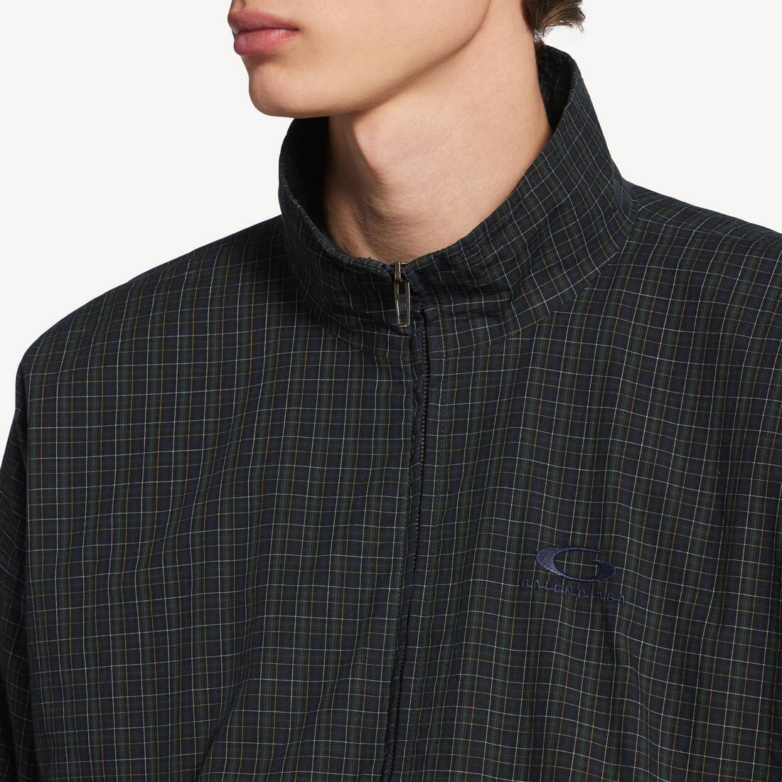 Men's Tailored Tracksuit Jacket in Navy/dark Green | Balenciaga Australia EN - Image 6