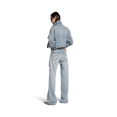 fitted low-waist pants