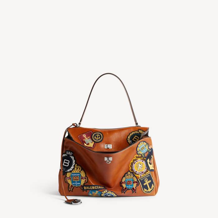 Rodeo Handtasche Gro&szlig; f&uuml;r Herren in Neues Hellbraun/mehrfarbig - Herren | Balenciaga Deutschland DE - Image 1