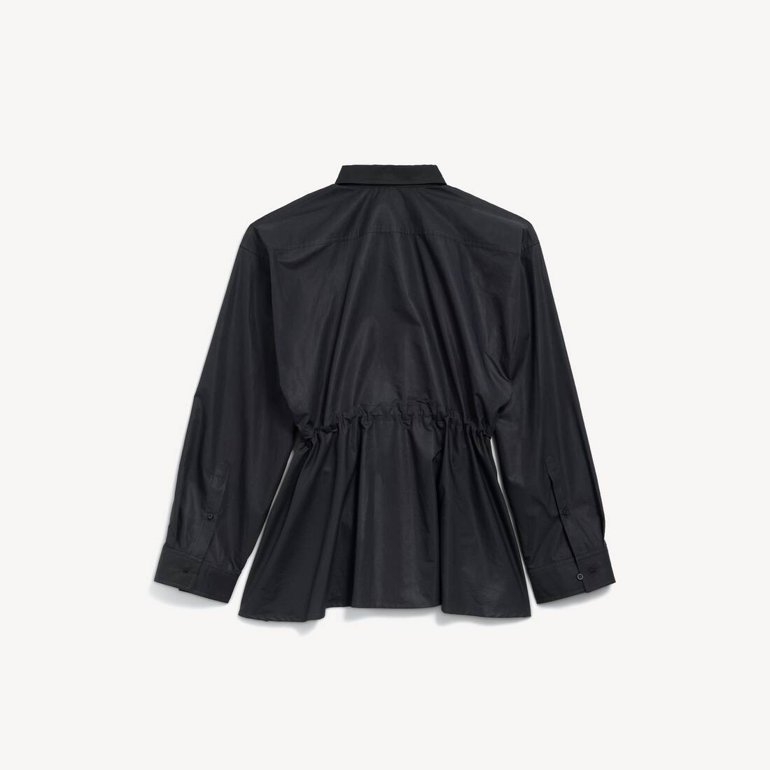 Women's Hourglass Shirt Dress in Black | Balenciaga Czech Republic EN - Image 2