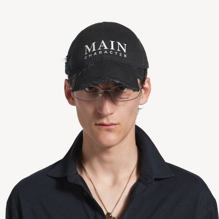 남성 메인 캐릭터 아트워크 캡 페이디드 블랙 - 남성 | 발렌시아가 대한민국 KO - Image 2