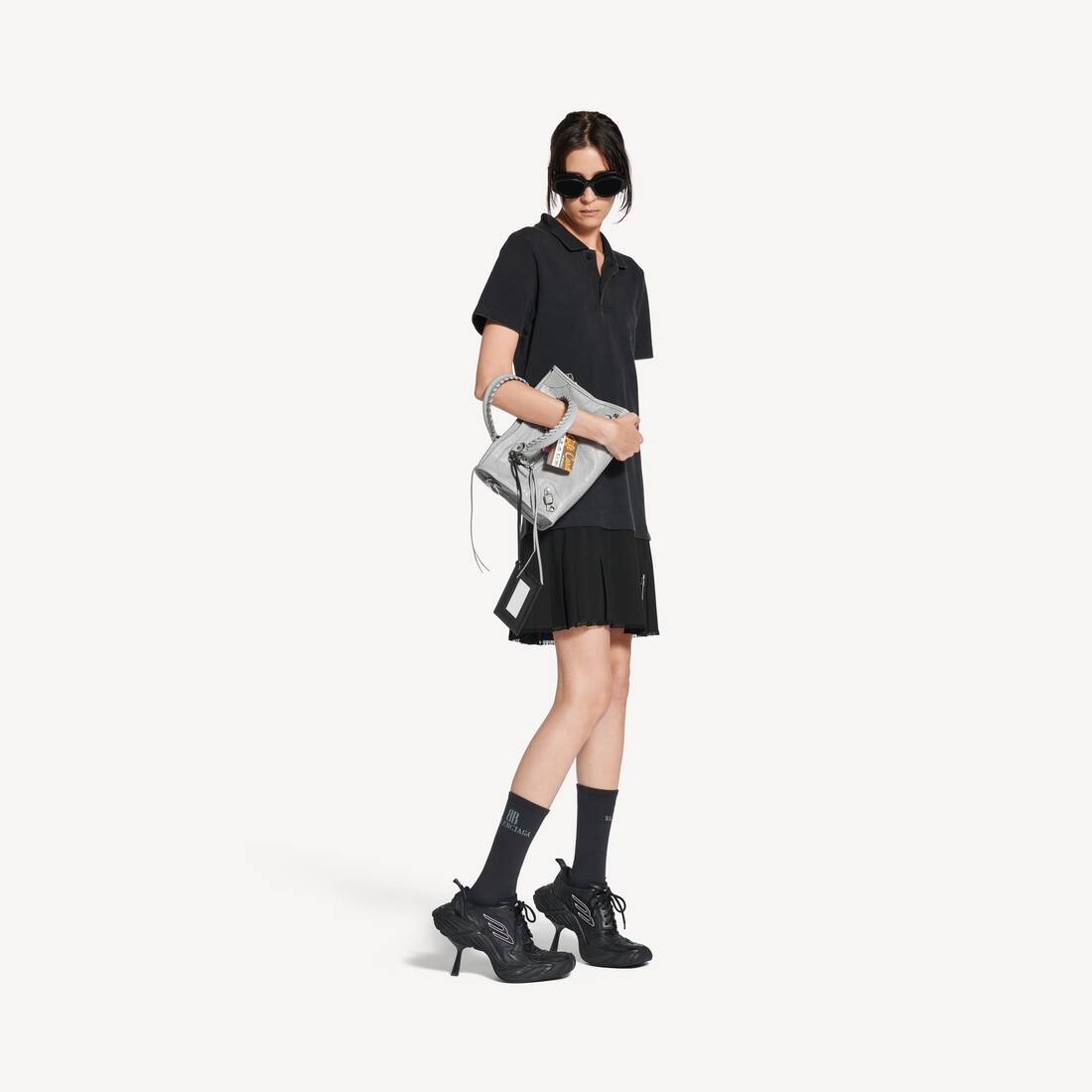 Bolso Le City Peque&ntilde;o  para Mujer en Gris Claro | Balenciaga Estados Unidos ES - Image 9
