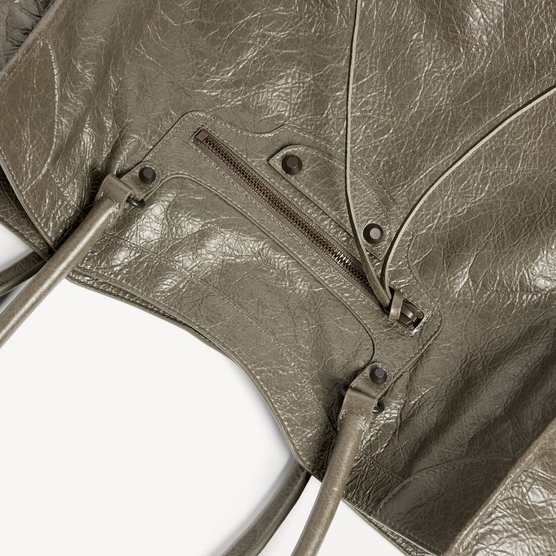 Women's Le City Tote Bag Medium in Army Green | Balenciaga Sweden EN - Image 5