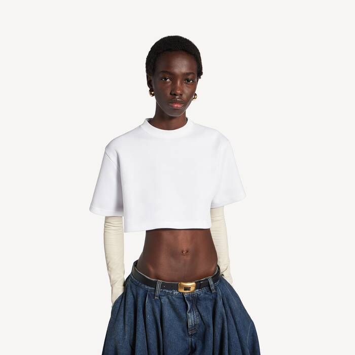 ホワイト の ウィメンズ クロップドtシャツ - ウィメンズ | Balenciaga 日本 JA - Image 1