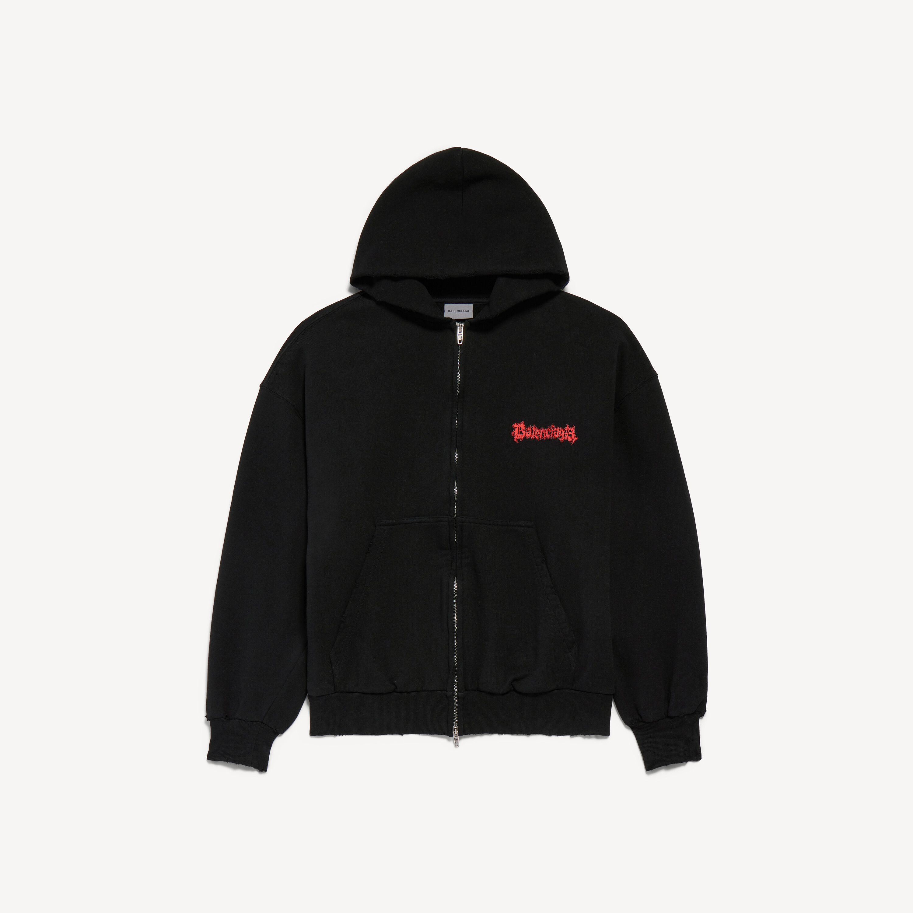 Men's Salon De Couture Regular Fit Zip-up Hoodie in Black