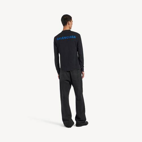 balenciaga back ミディアムフィット ロングスリーブtシャツ