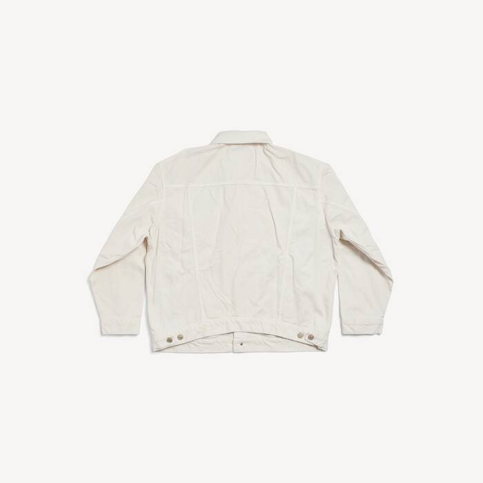 Denim Jacket Regular Fit in White | Balenciaga Canada EN - Image 2
