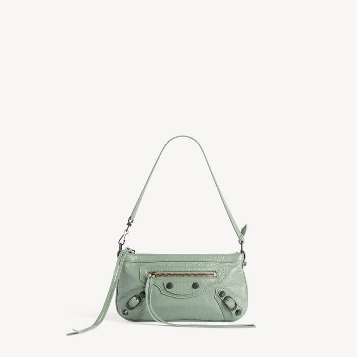 Women's Le City Pouch On Strap in Heritage Green - Women | Balenciaga Zimbabwe EN - Image 1