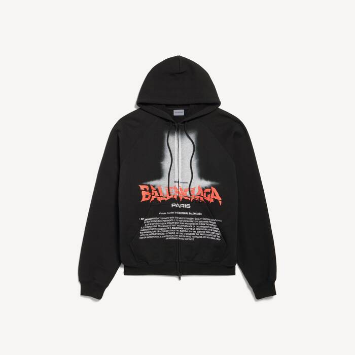 the door oversized zip-up hoodie