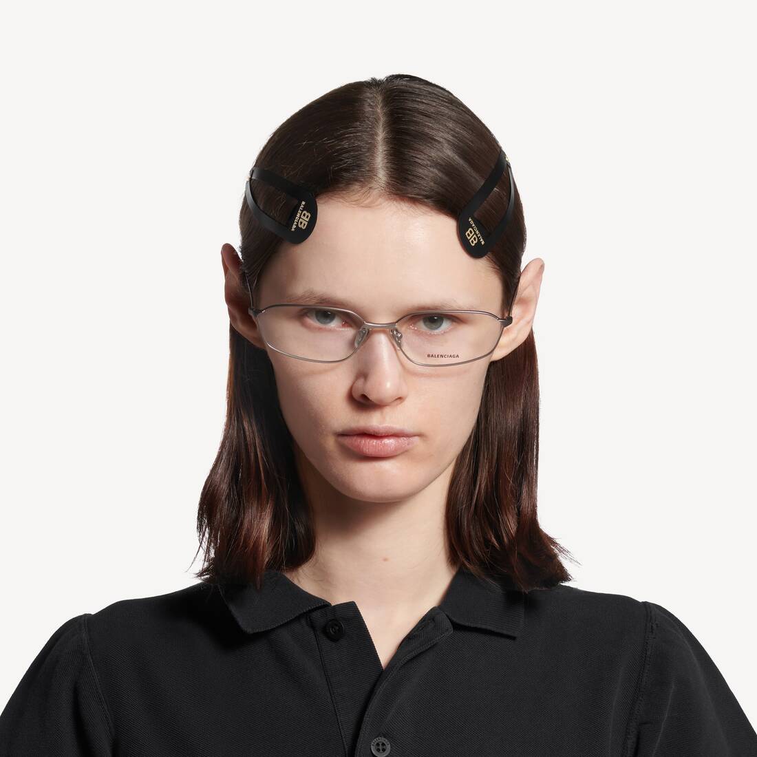 Set De Barrettes Holli Xxl pour Femme en Noir | Balenciaga Belgique FR - Image 4