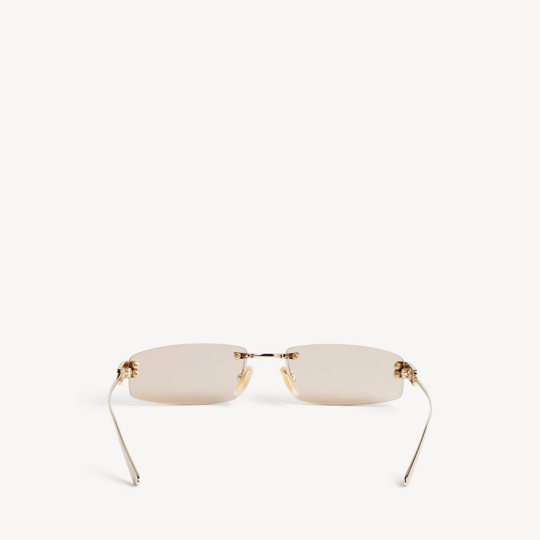 Femme's Lunettes De Soleil Rectangles S Gossip in Or Clair/marron | Balenciaga Canada FR - Image 2