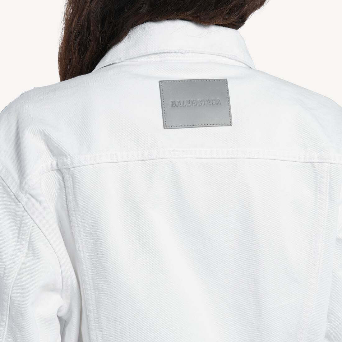 Chaqueta Boxy Cl&aacute;sica Wings para Mujer en Blanco | Balenciaga Espa&ntilde;a ES - Image 6