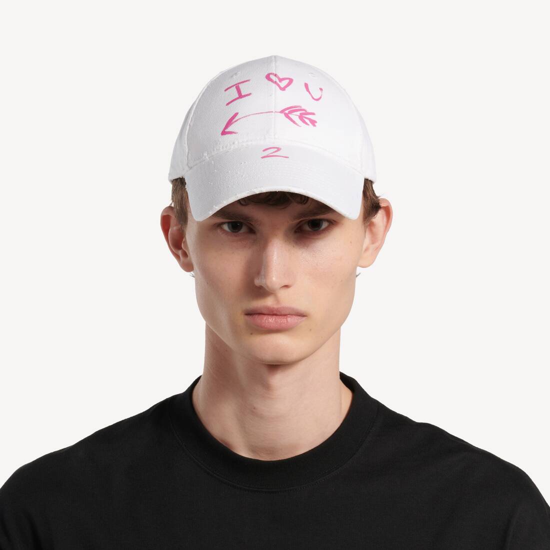 Men's I<3 U Cap in White | Balenciaga United States EN - Image 4