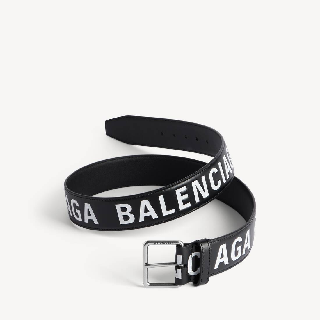 Men's Printed Letters Belt in Black/white | Balenciaga United States EN - Image 2