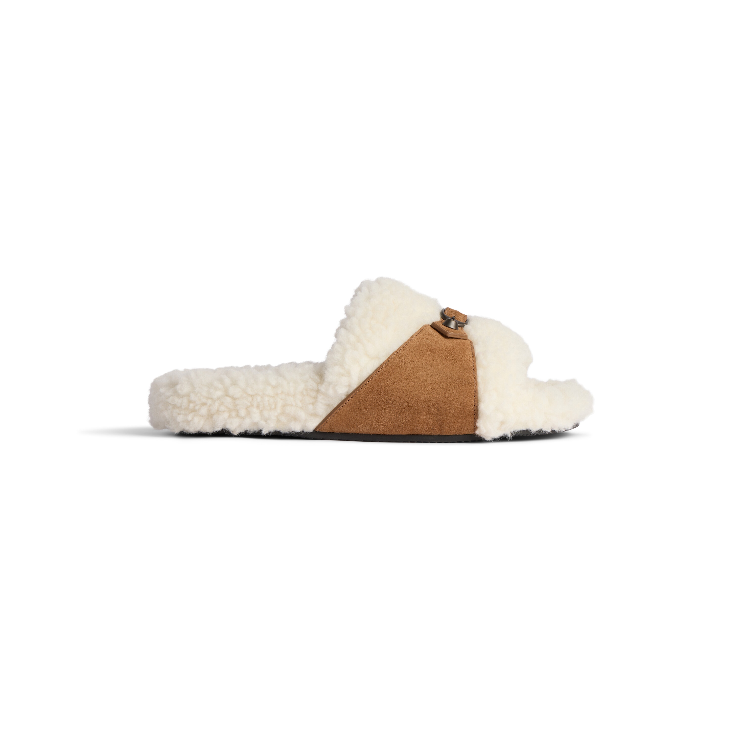 バレンシアガ　FURRY SLIDE サンダル Men's Furry Slide Sandal in Black | Balenciaga US