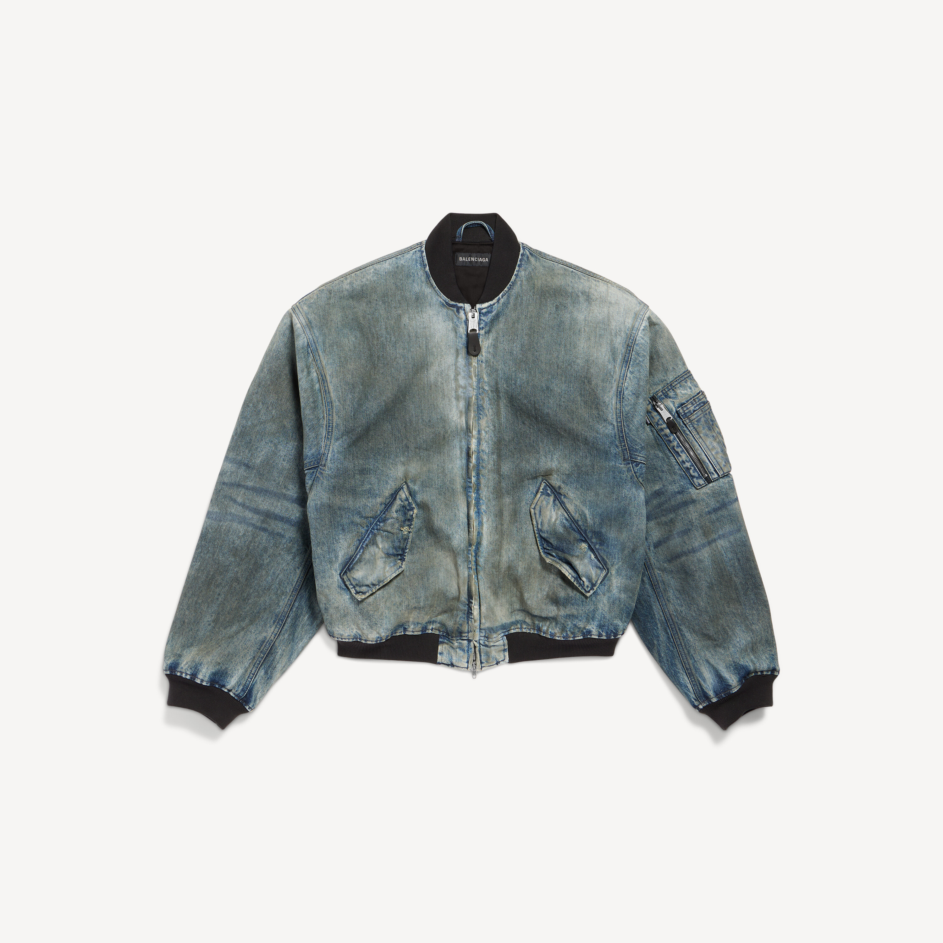 BALENCIAGA ダービーシューズデニムボンバー Standard デニム bomber