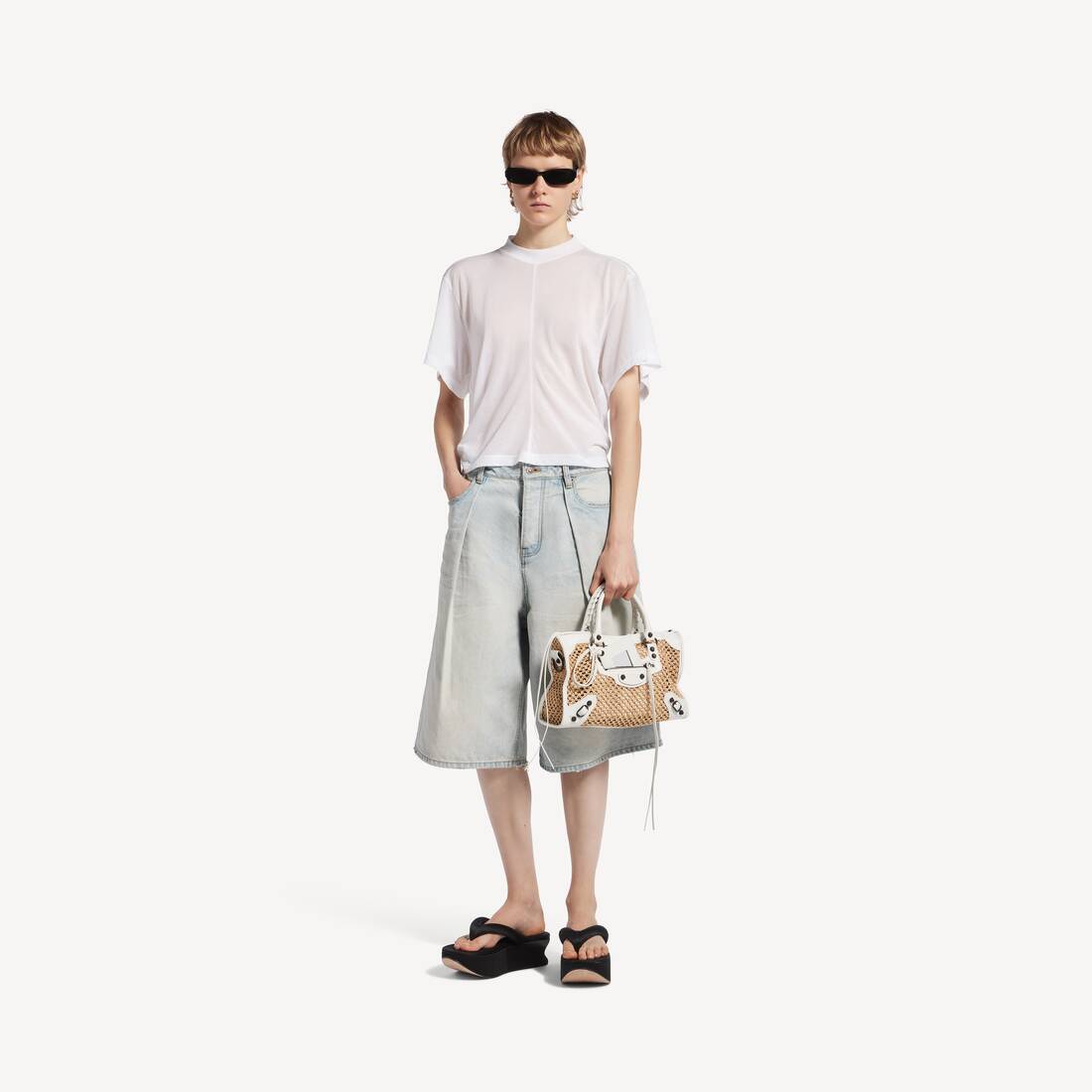 Bolso Le City Peque&ntilde;o para Mujer en Natural/blanco &Oacute;ptico | Balenciaga Espa&ntilde;a ES - Image 7